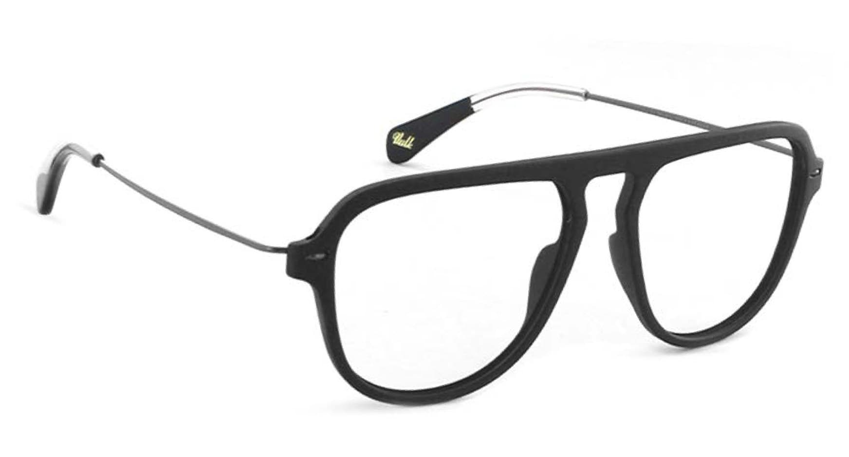 Armazón de receta Vulk Eldon MBLK-053 OPTICS, armazón de g-flex | bisagra integrada patilla de monel con terminal de acetato laminado hecho a mano