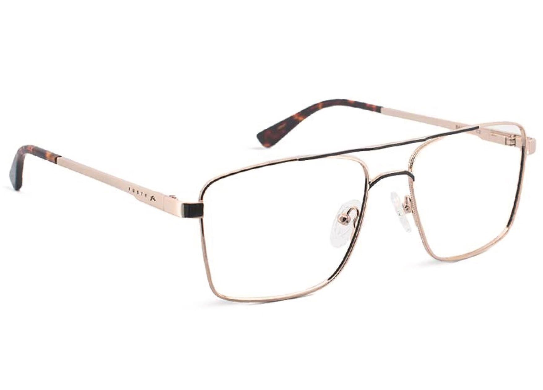 Armazón de receta Rusty Giely C2 B CUT, armazón de metal con patillas de metal y terminales de acetato hechas a mano