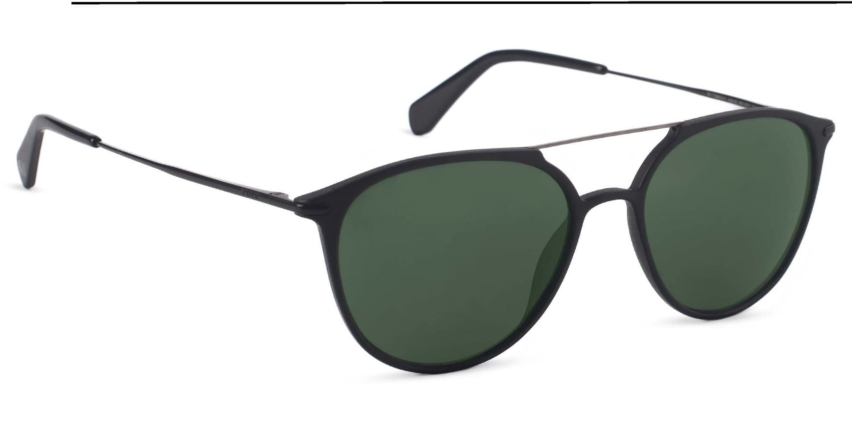 Anteojos de sol Vulk Bennie 51 MBLK-BLK/GREEN *, armazón de g-flex con barra metálica, patillas de metal con sistema flex y terminales de goma