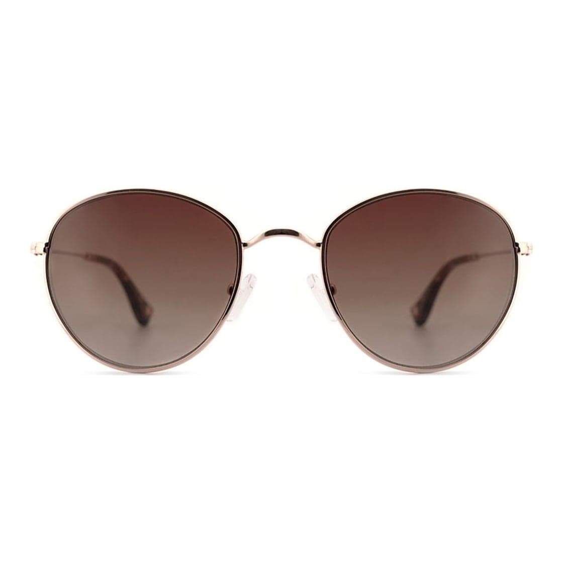 Anteojos de sol Rusty Tayter LG/ G.BROWN, armazón de metal, patillas de metal con terminales de acetato hechas a mano