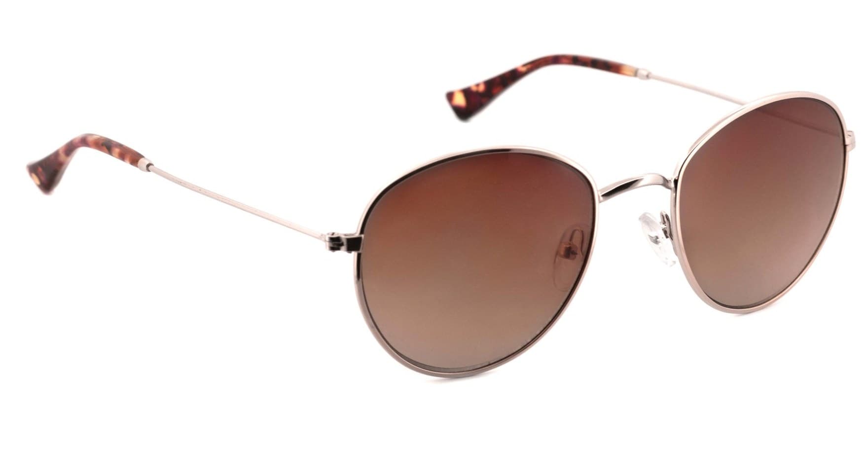 Anteojos de sol Rusty Tayter LG/ G.BROWN, armazón de metal, patillas de metal con terminales de acetato hechas a mano