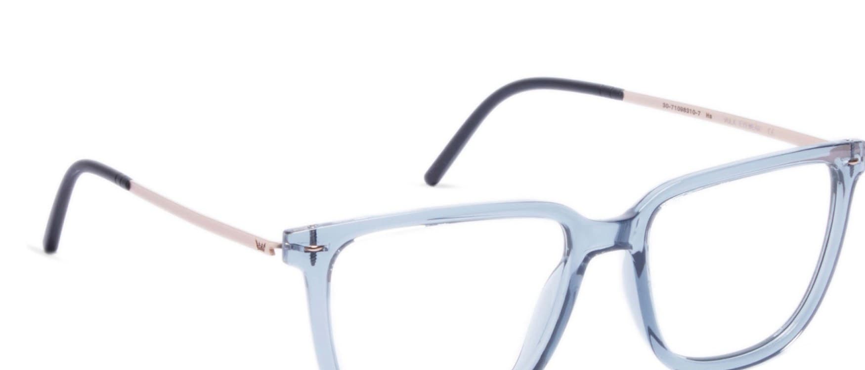 Armazón de receta Vulk Cratur L.BLUE-MATT GOLD OPTICS *, armazón de g-flex | bisagra integrada. patilla de acero inoxidable con terminal de goma ajustable