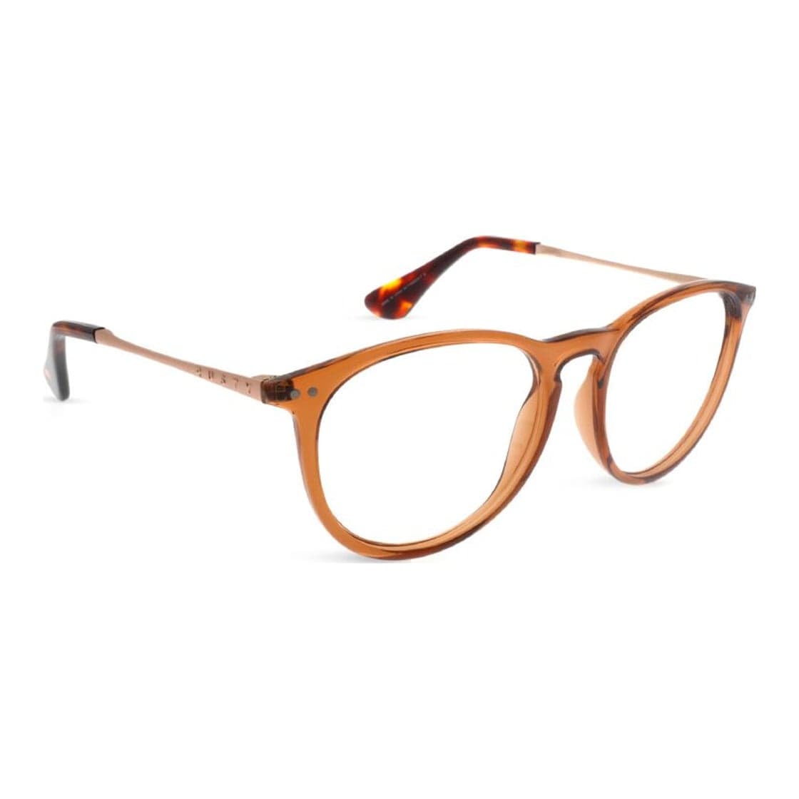 Armazón de receta Rusty Zion L.ORANGE-M.GOLD OPTICAL *, armazón de g-flex, patillas de metal con terminales de acetato hechas a mano, foto 2
