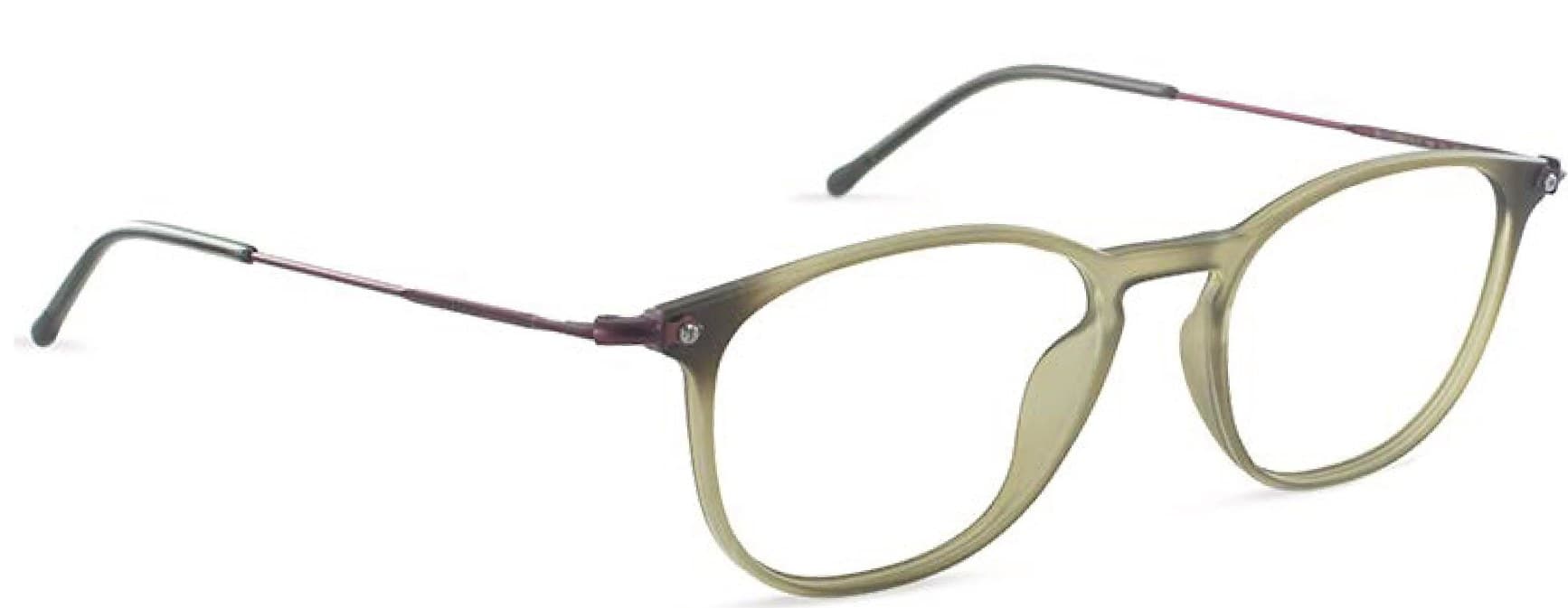 Armazón de receta Rusty Anja M447-082 OPTICAL, armazón de g-flex, patillas de metal con terminales de acetato hechas a mano