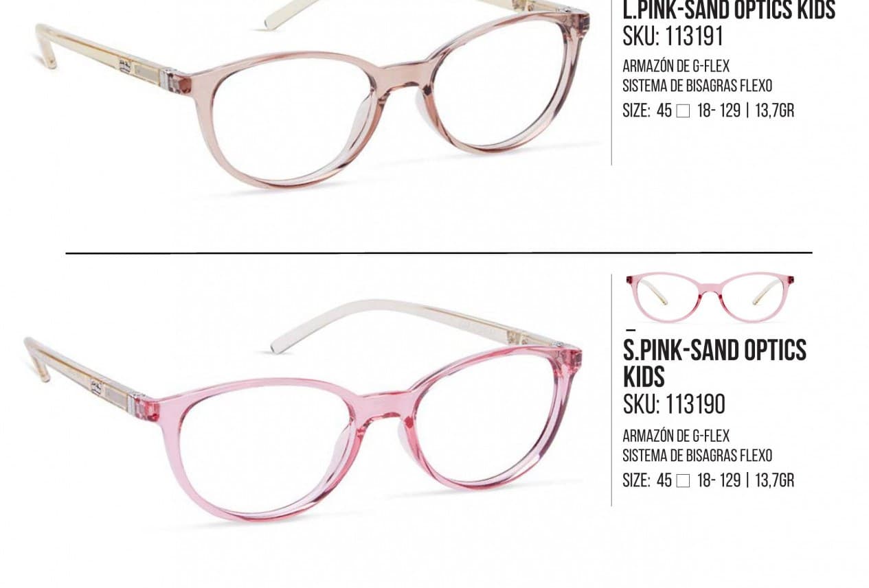 Armazón de receta Vulk Aivi GREY BLUE-L.PINK OPTICS KIDS *, armazón de g-flex, sistema de bisagras flexo