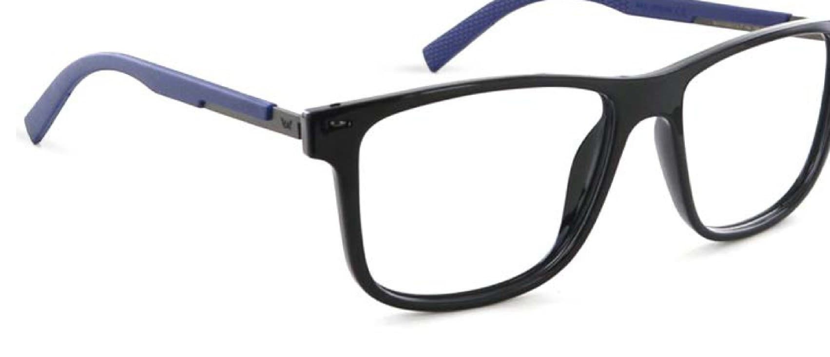 Armazón de receta Vulk Saints SBLK-BLUE OPTICS *, armazón de g-flex con bisagra integrada, patilla de acero inoxidable con doble inyección de goma