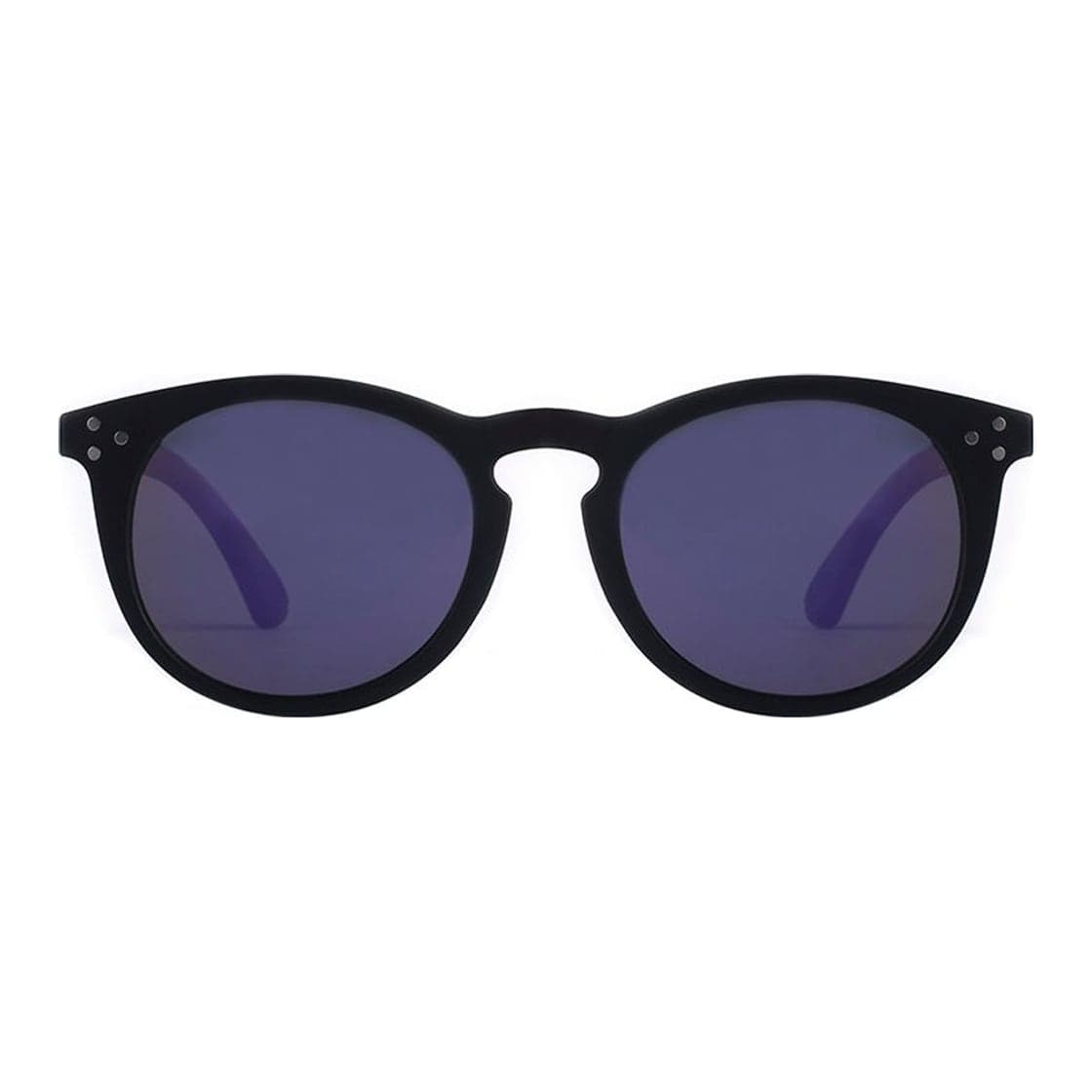 Anteojos de sol Rusty Blinded MBLK/REVO PURPLE POLARIZED *, armazón de g-flex con bisagras flex customizadas