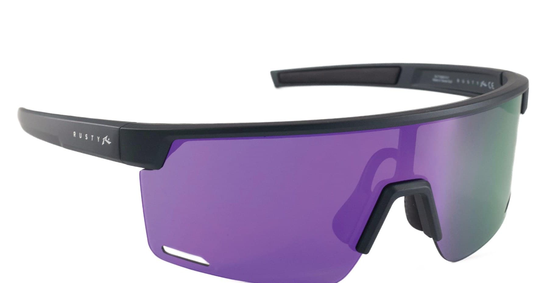 Anteojos de sol Rusty Drift MDKBLUE/REVO PURPLE, armazón de g-flex con ventilación de aire