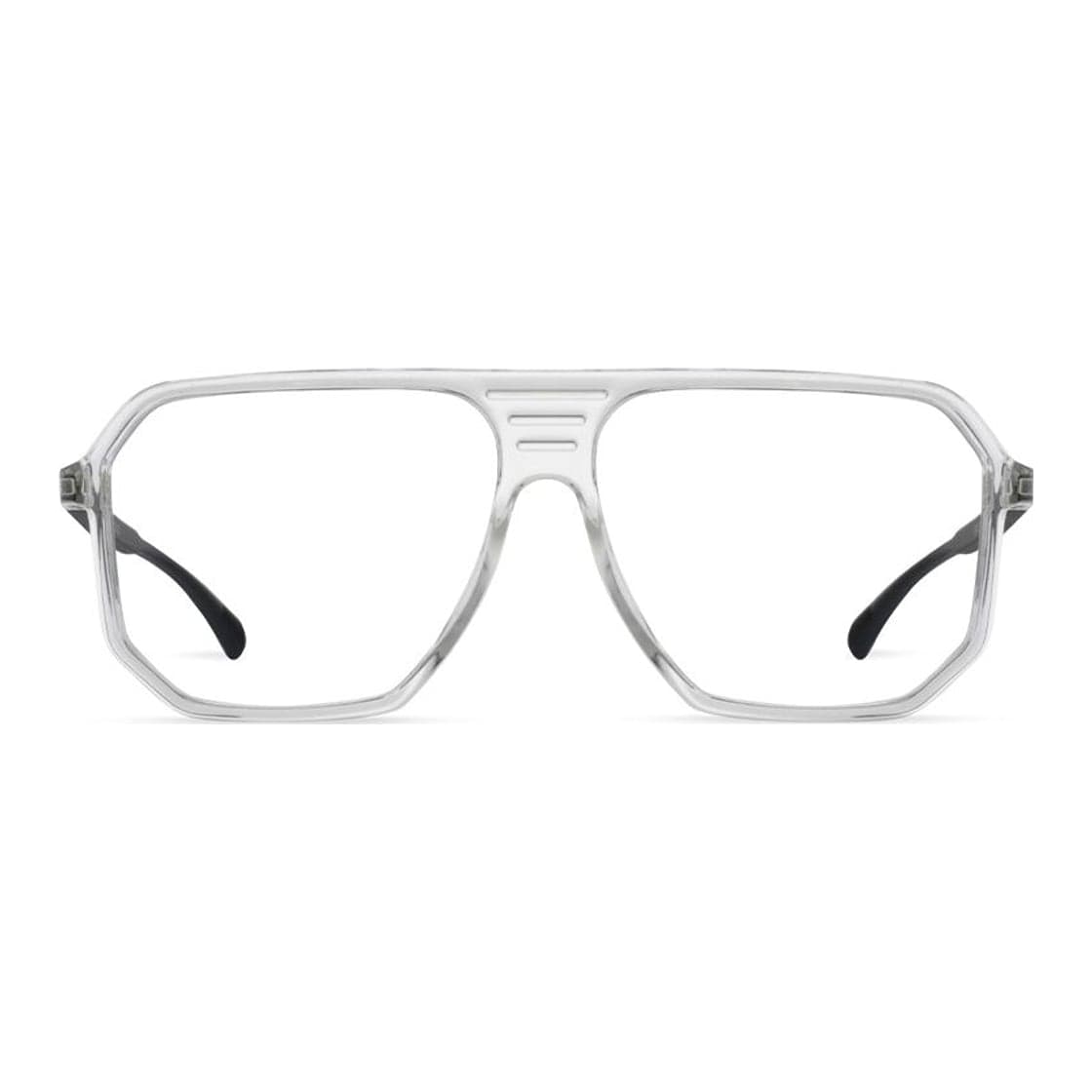 Armazón de receta Vulk Harry CRY-MBLK OPTICS *, armazón de g-flex, sistema de bisagras flexo
