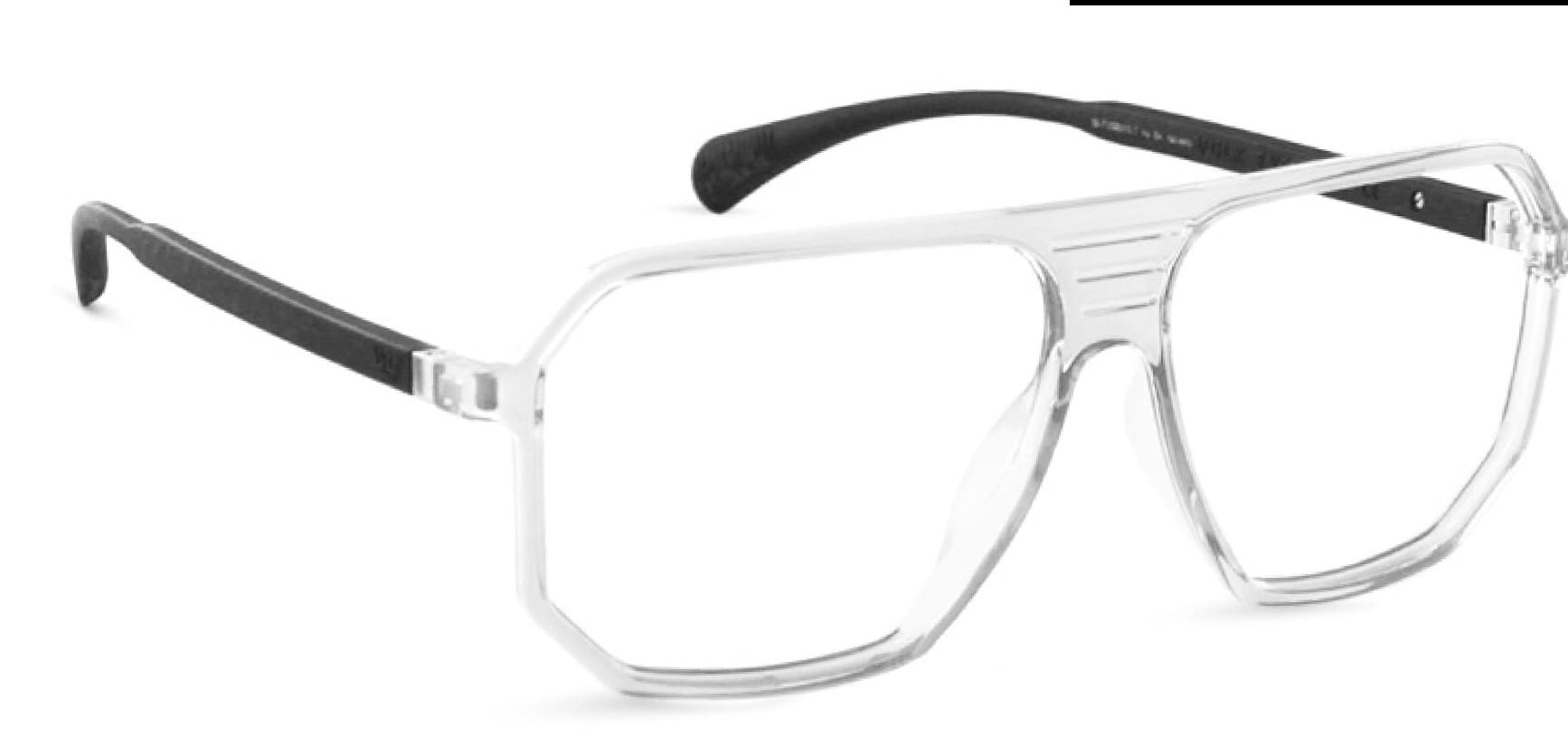 Armazón de receta Vulk Harry CRY-MBLK OPTICS *, armazón de g-flex, sistema de bisagras flexo