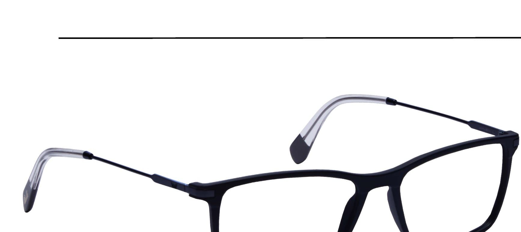 Armazón de receta Vulk Vround MBLK-O.BLUE OPTICS *, armazón de g-flex con bisagra integrada, patilla de monel con terminal de acetato laminado hecho a mano