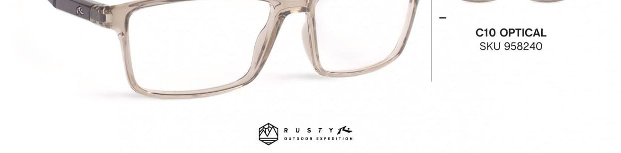 Armazón de receta Rusty Burrout C5 OPTICAL, armazón de grilamid, patilla de grilamid de doble inyección en goma, terminal ajustable