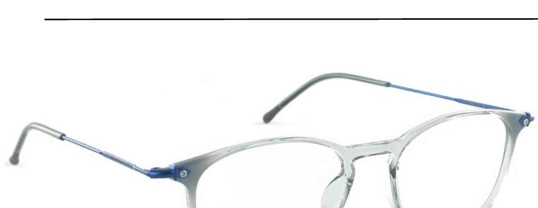 Armazón de receta Rusty Anja 669K-075 OPTICAL, armazón de g-flex, patillas de metal con terminales de acetato hechas a mano