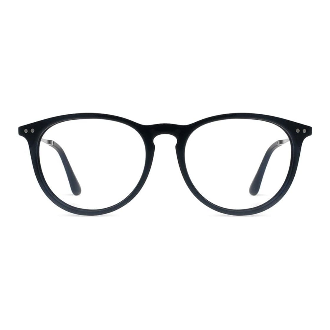 Armazón de receta Rusty Zion SBLK-D.GUN OPTICAL, armazón de g-flex, patillas de metal con terminales de acetato hechas a mano