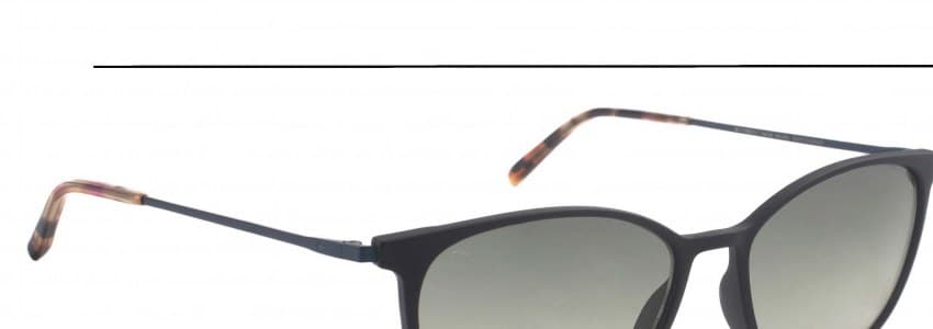 Anteojos de sol Rusty Opposit MBLK-252/GG47*, armazón de g-flex con patillas de metal y terminales de acetato hechas a mano