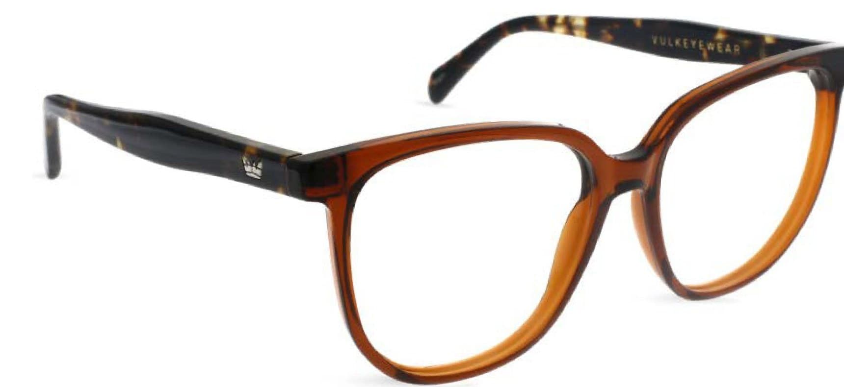 Armazón de receta Vulk Vartis CL BROWN B.CUT, armazón de g-flex, patillas de acetato, bisagra de acero inoxidable