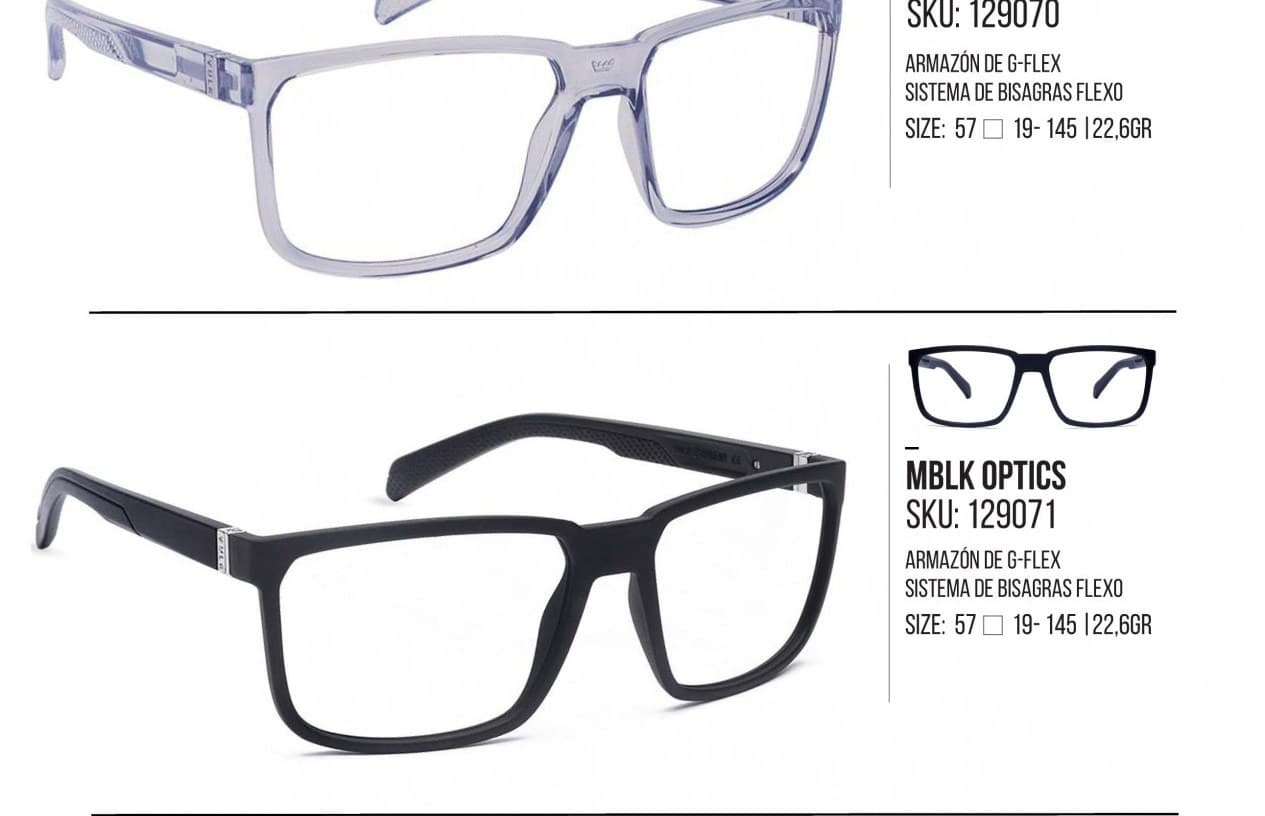 Armazón de receta Vulk Sede 669K OPTICS *, armazón de g-flex con sistema de bisagras flexo