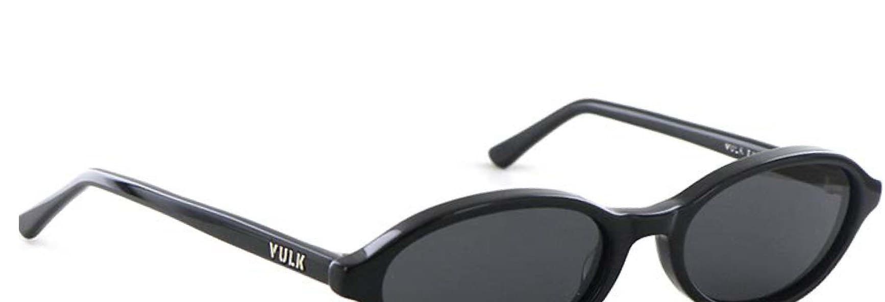 Anteojos de sol Vulk Let DI SBLK/S10 POL., armazón de acetato con bisagra de acero inoxidable