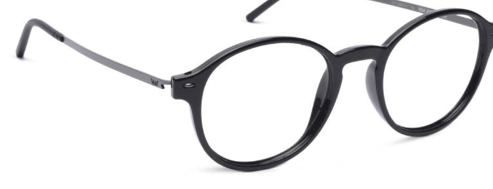 Armazón de receta Vulk Vize SBLK-046 OPTICS *, armazón de g-flex con bisagra integrada, patilla de acero inoxidable con terminal de goma ajustable
