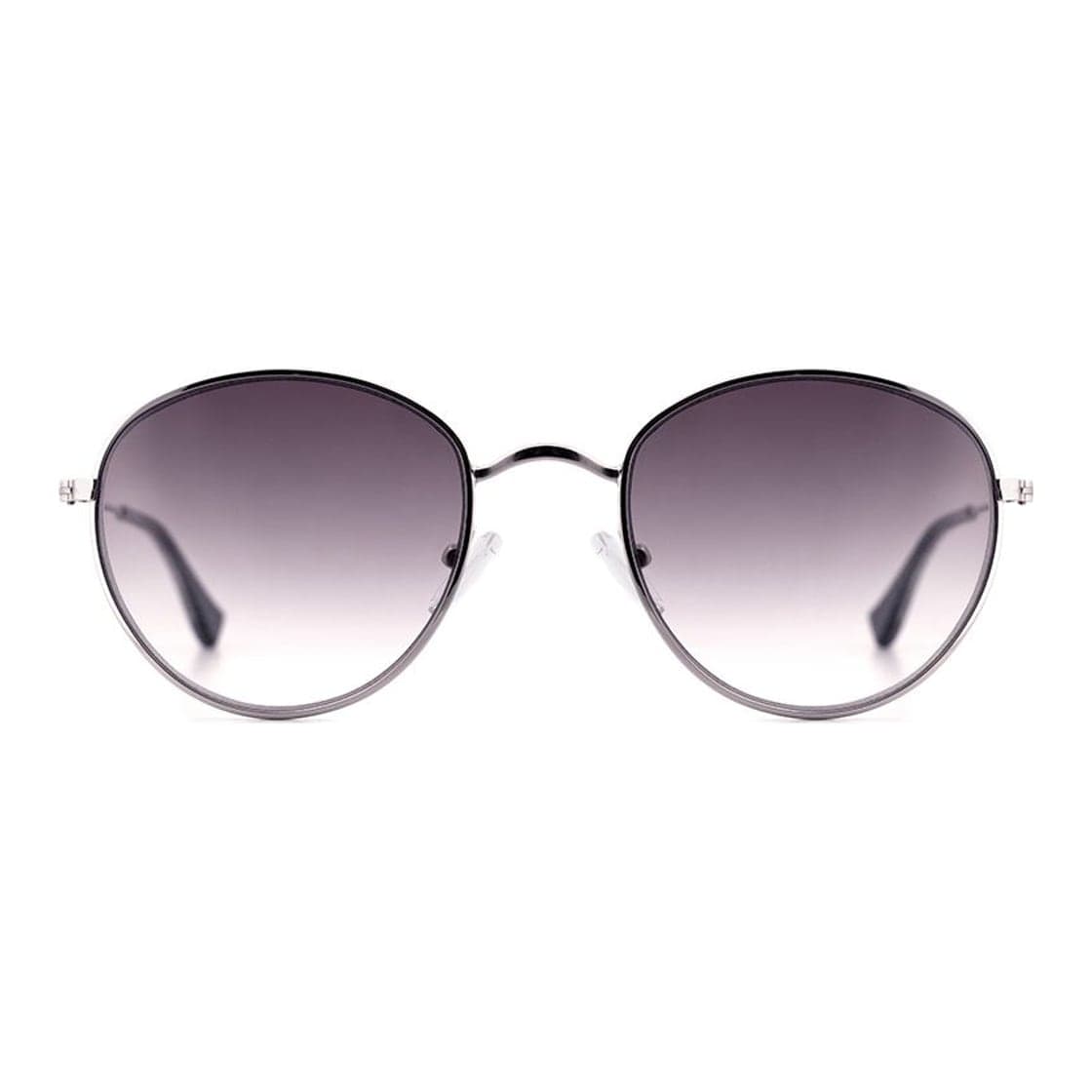 Anteojos de sol Rusty Tayter S/G.GREY, armazón de metal, patillas de metal con terminales de acetato hechas a mano