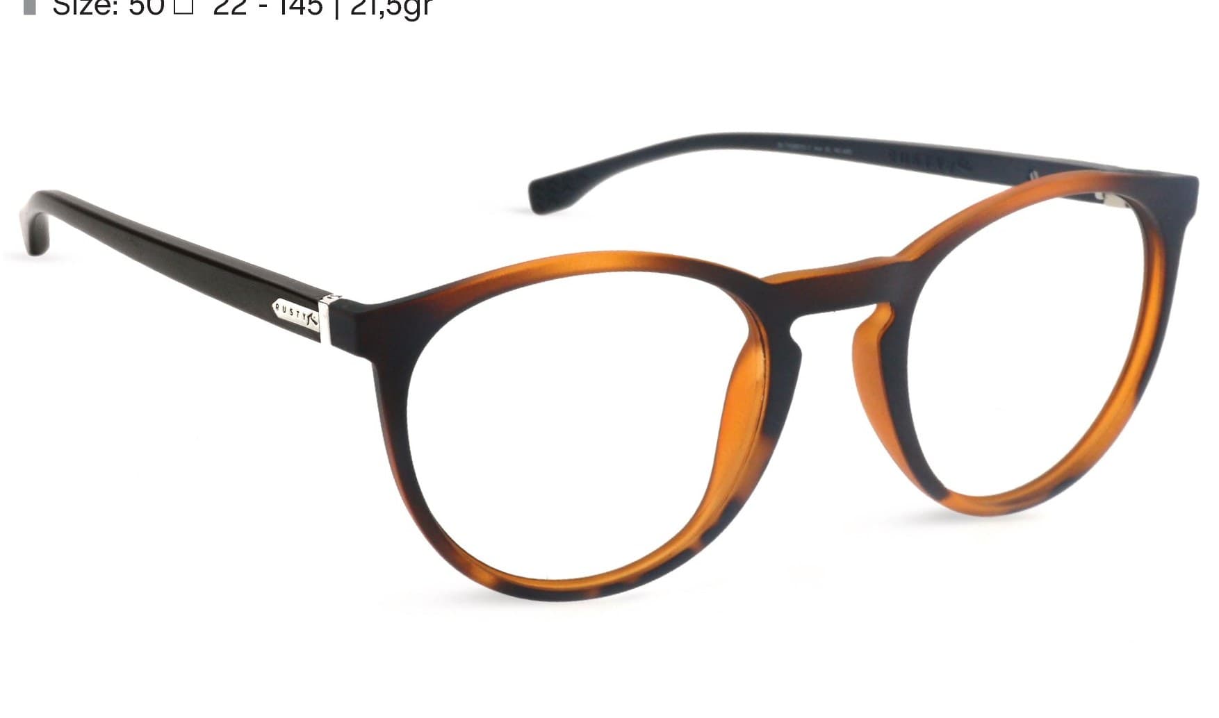 Armazón de receta Rusty Xold MDEMI-MBLK OPTICAL *, armazón de g-flex con patillas flexibles