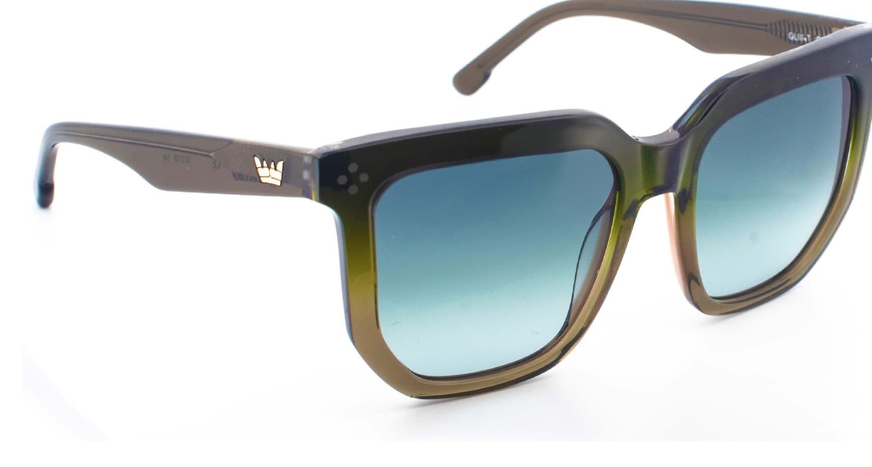 Anteojos de sol Vulk Gliint C3, armazón de acetato biodegradable con bisagras de acero inoxidable