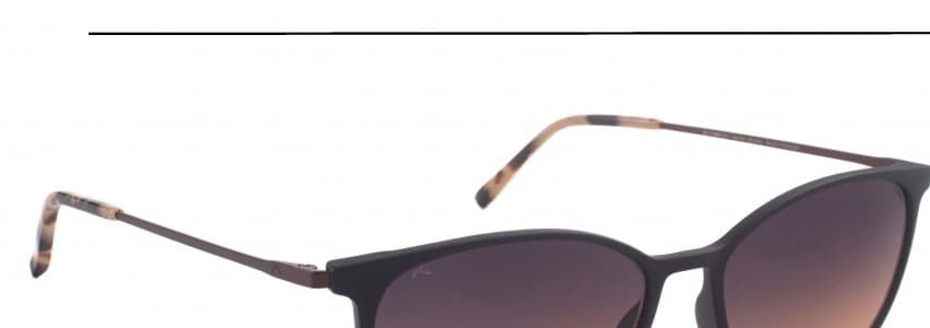 Anteojos de sol Rusty Opposit MBLK-020/GREY ORANGE*, armazón de g-flex con patillas de metal y terminales de acetato hechas a mano