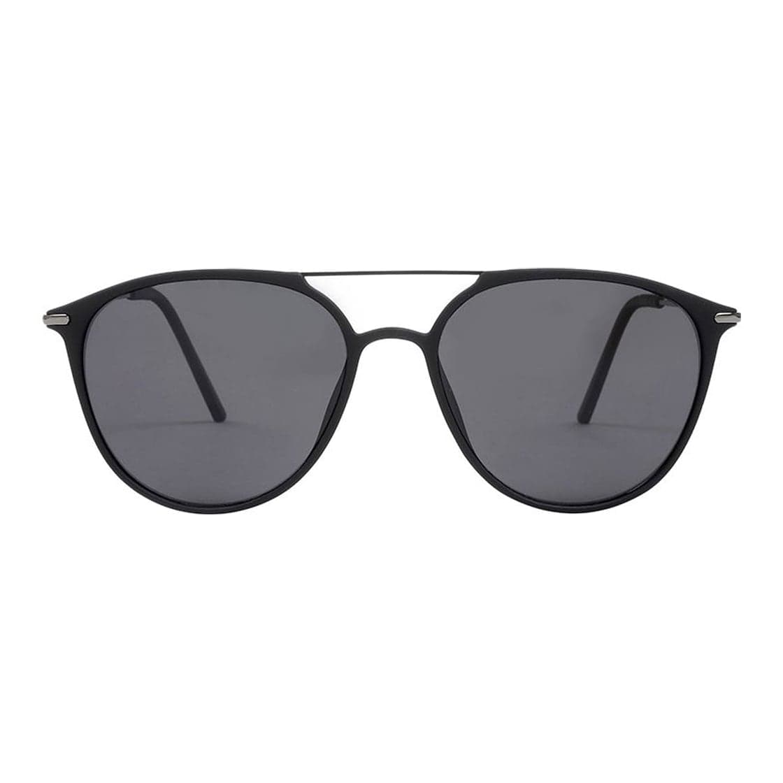 Anteojos de sol Vulk Bennie 53 MBLK-BLK-GUN/S10 POLARIZED *, armazón de g-flex con barra metálica, patillas de metal con sistema flex y terminales de goma