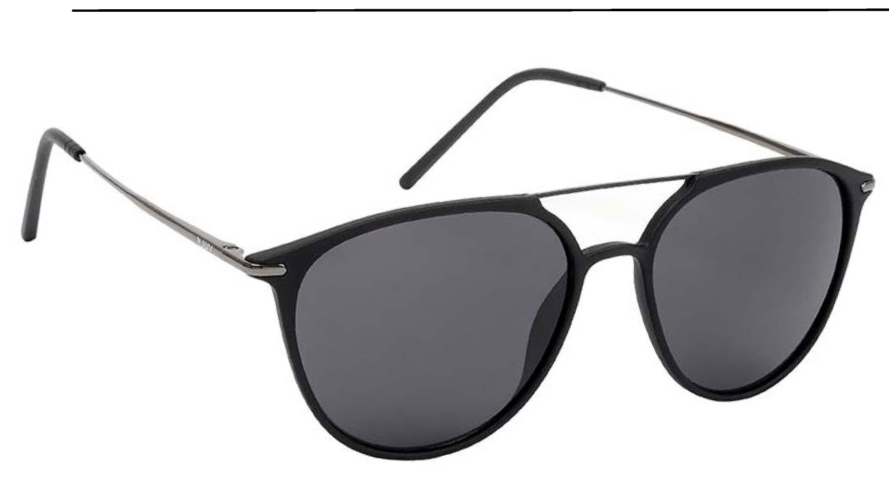 Anteojos de sol Vulk Bennie 53 MBLK-BLK-GUN/S10 POLARIZED *, armazón de g-flex con barra metálica, patillas de metal con sistema flex y terminales de goma