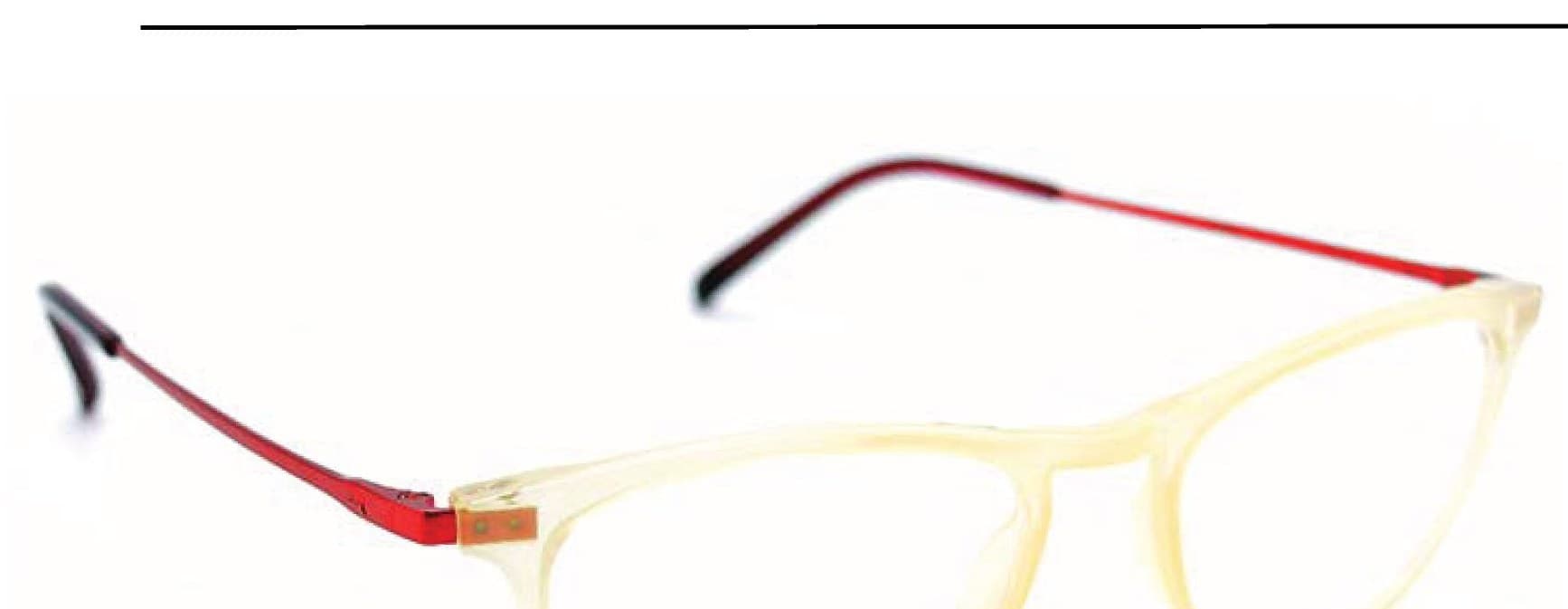 Armazón de receta Rusty Indie 384-256 OPTICAL, armazón de g-flex, patillas de metal con terminales de acetato hechas a mano