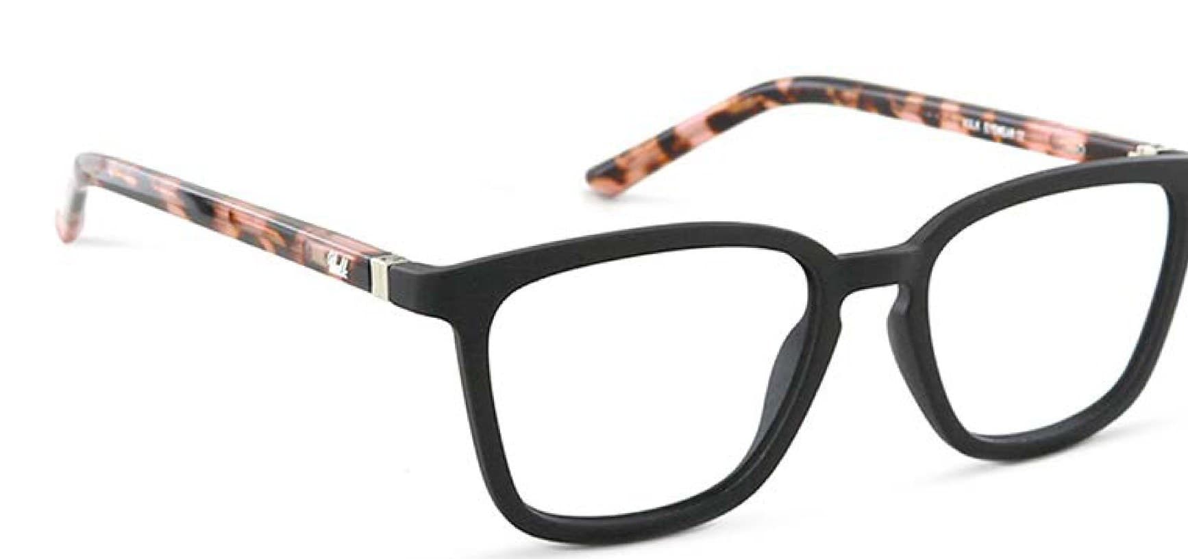Armazón de receta Vulk Strewn MBLK-DEMIROSE OPTICS*, armazón de g-flex, patillas de acetato, sistema de bisagras flexo