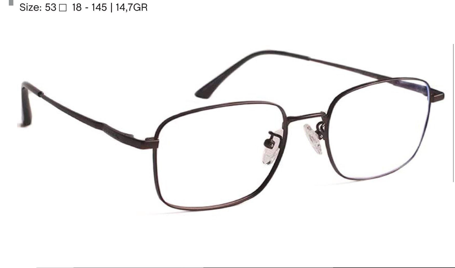 Armazón de receta Rusty Invig C1 OP B CUT (BCT), armazón de metal con patillas de metal y terminales de acetato