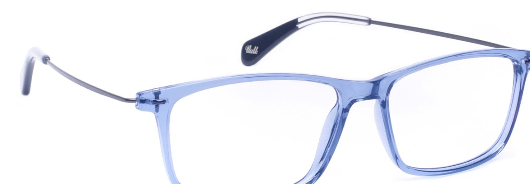 Armazón de receta Vulk Foloh L.BLUE-GUN OPTICS *, armazón de g-flex con bisagra integrada, patilla de monel con terminal de acetato laminado hecho a mano