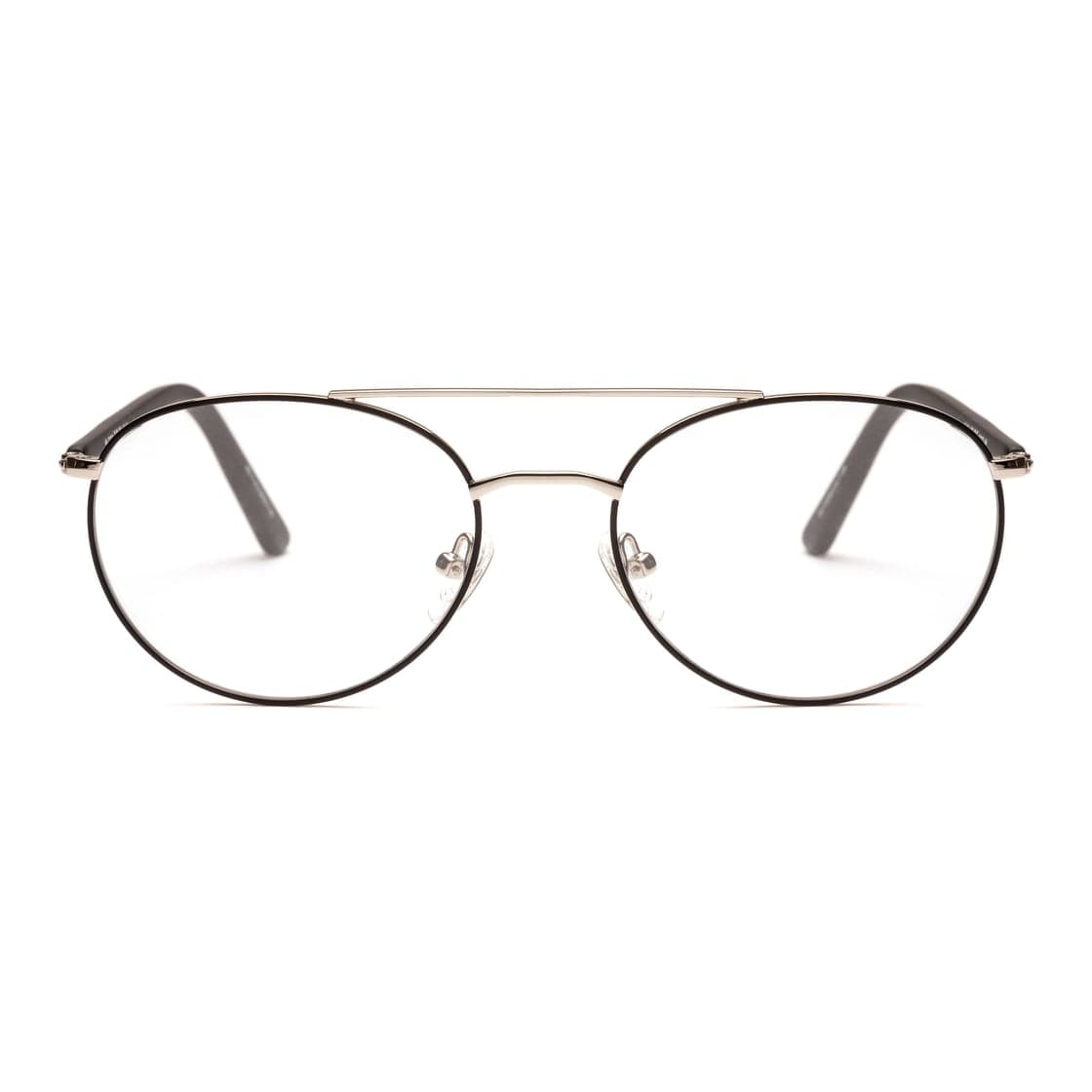 Armazón de receta Rusty Uana SIL BLK OPTICAL, armazón de metal, patillas de acetato