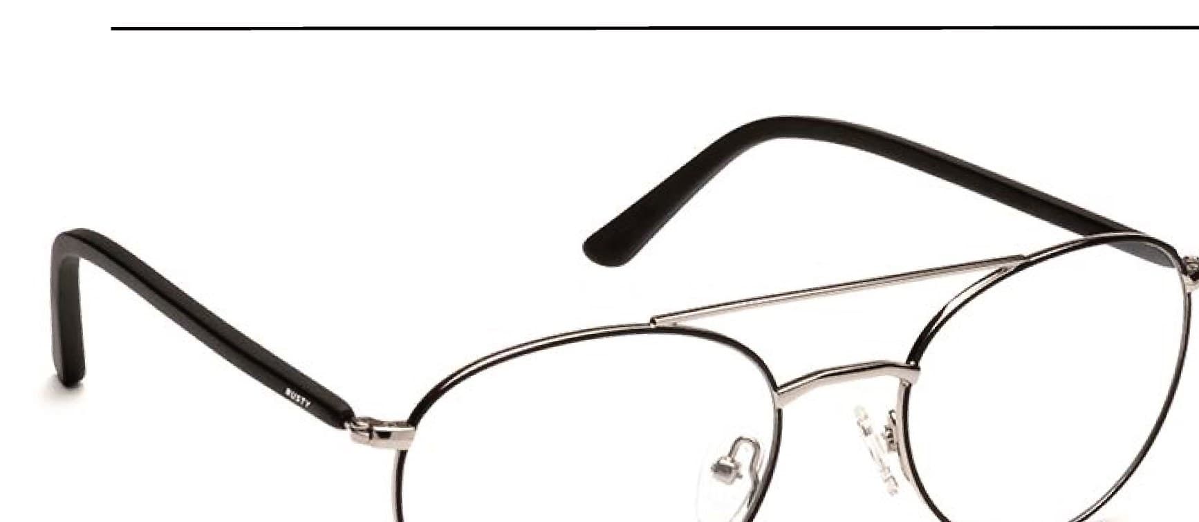 Armazón de receta Rusty Uana SIL BLK OPTICAL, armazón de metal, patillas de acetato