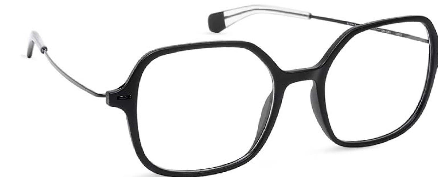 Armazón de receta Vulk Korna MBLK-053 OPTICS, armazón de g-flex | bisagra integrada patilla de monel con terminal de acetato laminado hecho a mano
