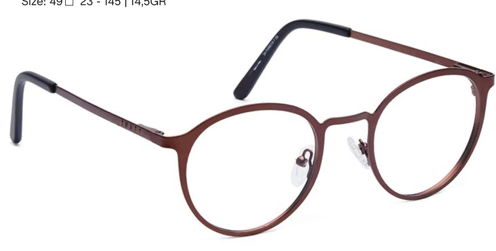 Armazón de receta Rusty Ther M020 OP B CUT (BCT), armazón de metal, patillas de metal con terminales de acetato hechas a mano