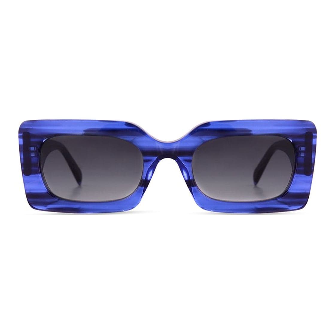 Anteojos de sol Vulk Brat STRIP BLUE /G.GRAY, armazón de acetato biodegradable con bisagras de acero inoxidable