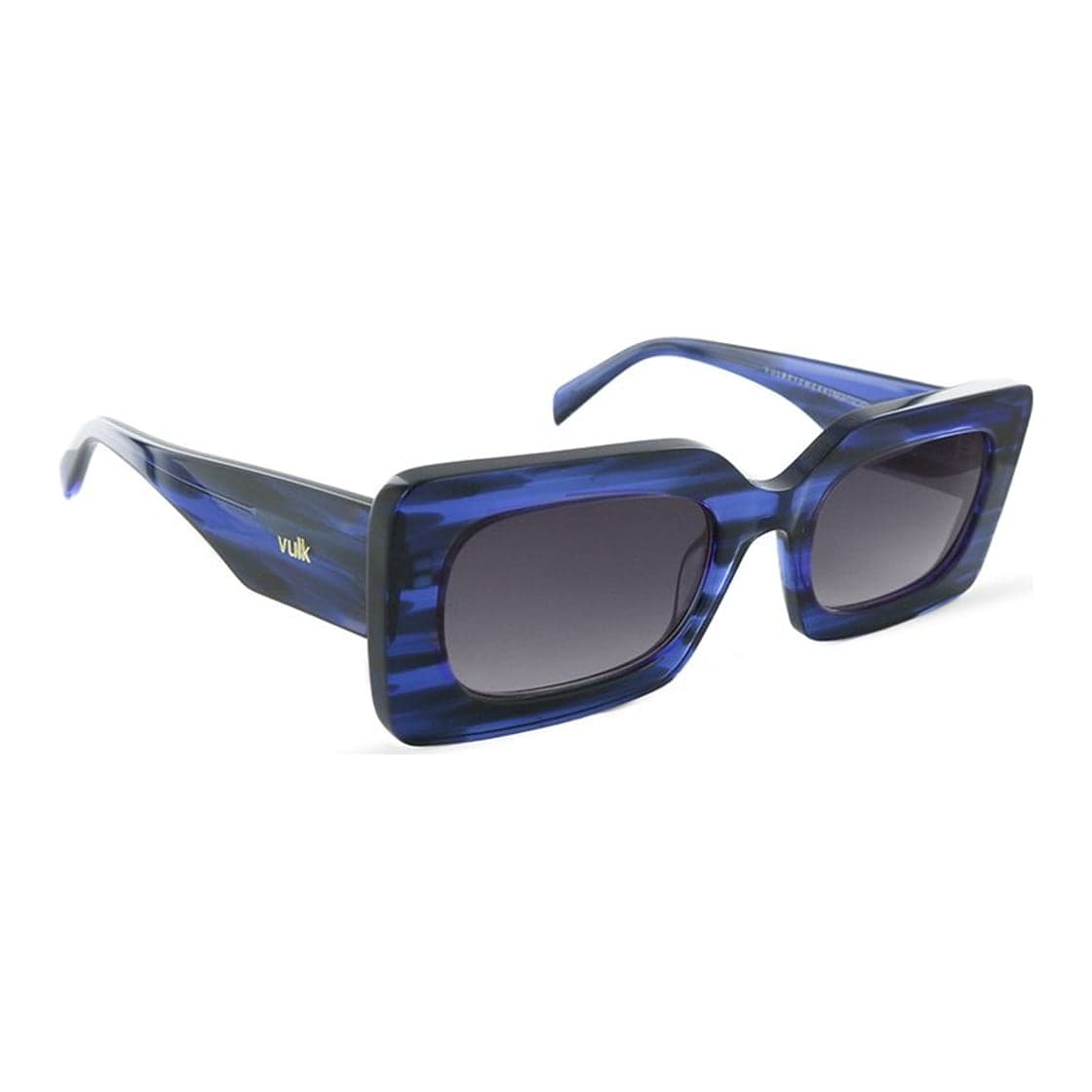 Anteojos de sol Vulk Brat STRIP BLUE /G.GRAY, armazón de acetato biodegradable con bisagras de acero inoxidable, foto 2