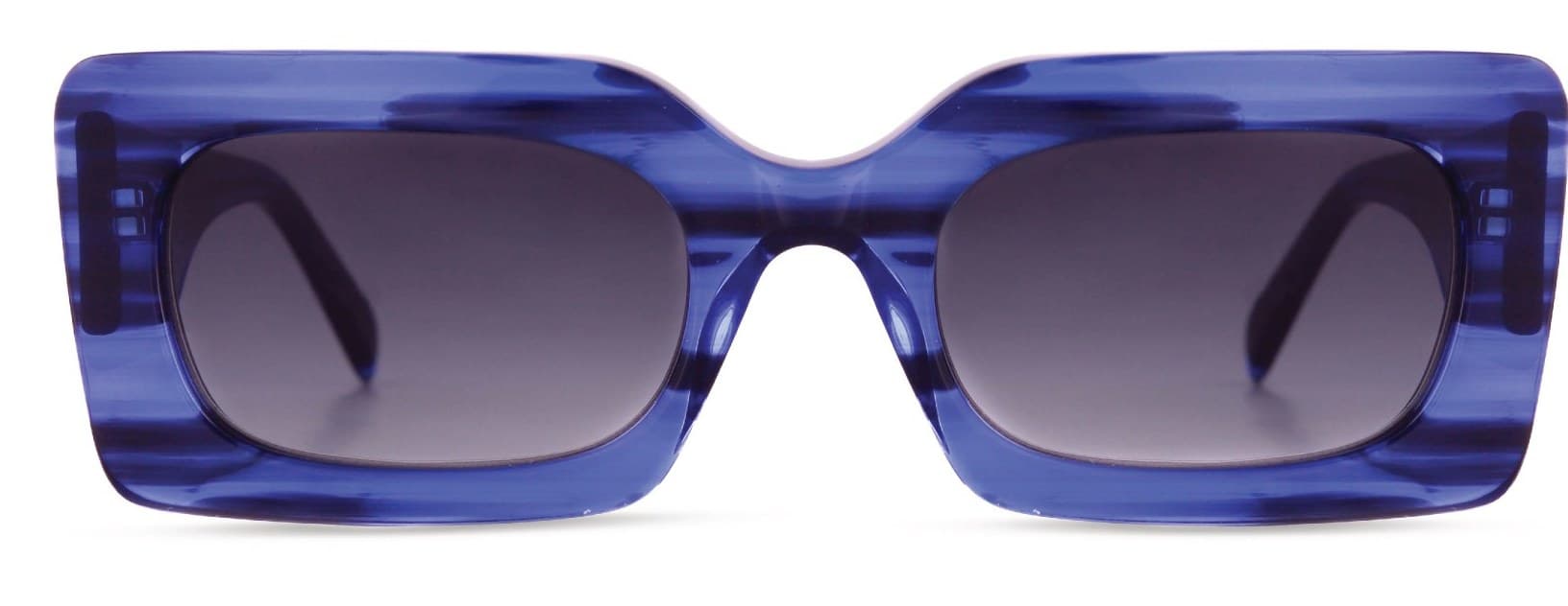 Anteojos de sol Vulk Brat STRIP BLUE /G.GRAY, armazón de acetato biodegradable con bisagras de acero inoxidable