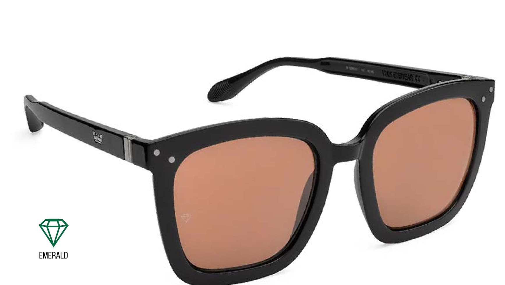 Anteojos de sol Vulk Anima SBLK/BROWN EMERALD *, armazón de g-flex con sistema de bisagras flexo