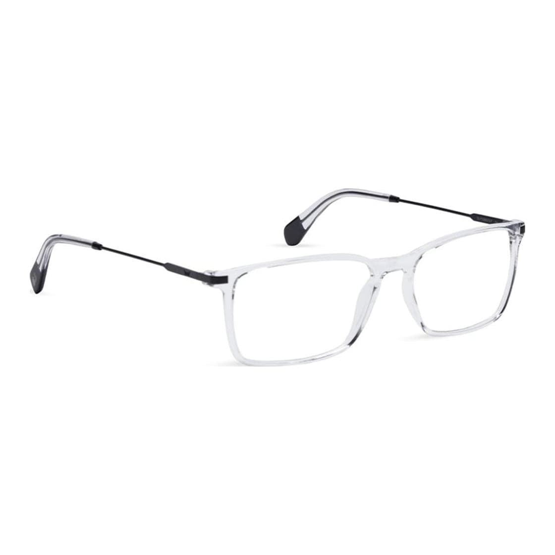 Armazón de receta Vulk Vround CRY-MBLK OPTICS *, armazón de g-flex, bisagra integrada, patilla de monel con terminal de acetato laminado hecho a mano, foto 2