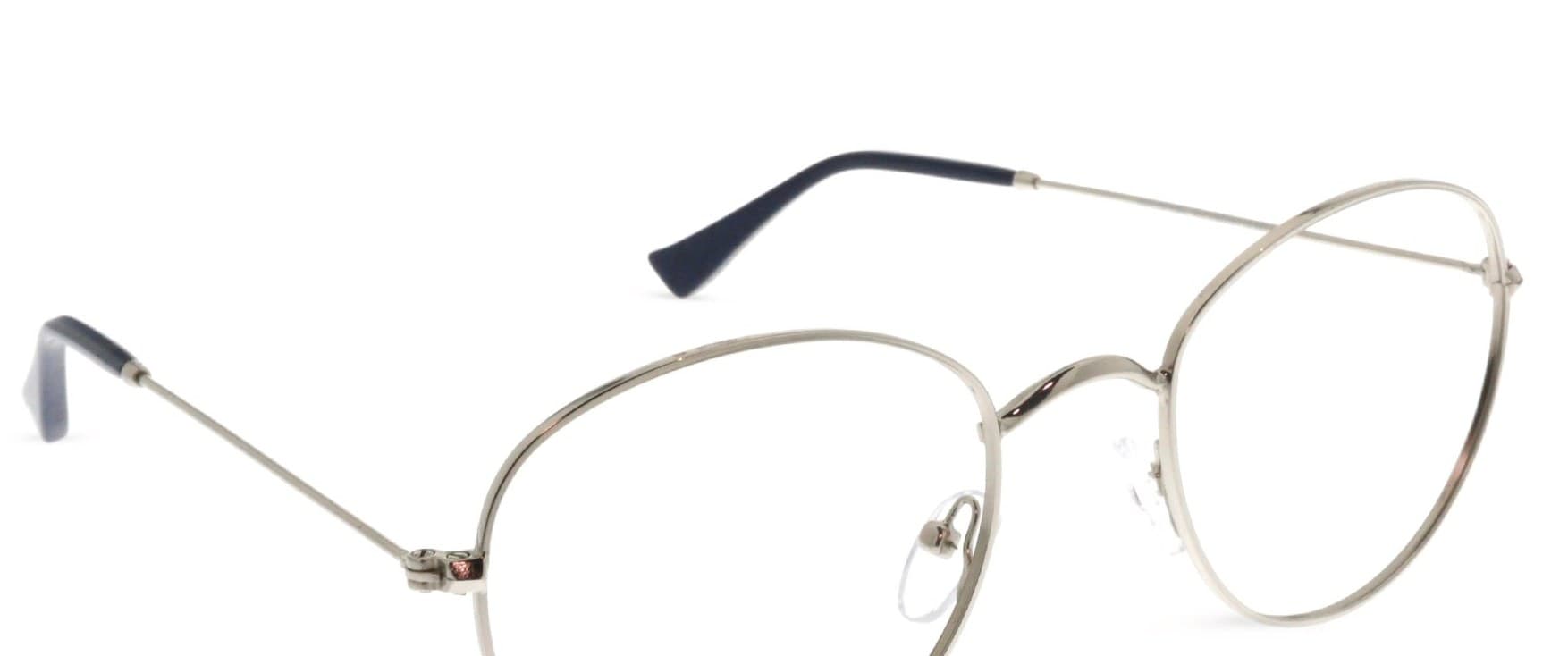 Armazón de receta Rusty Tayter S OPTICAL, armazón de metal, patillas de metal con terminales de acetato hechas a mano