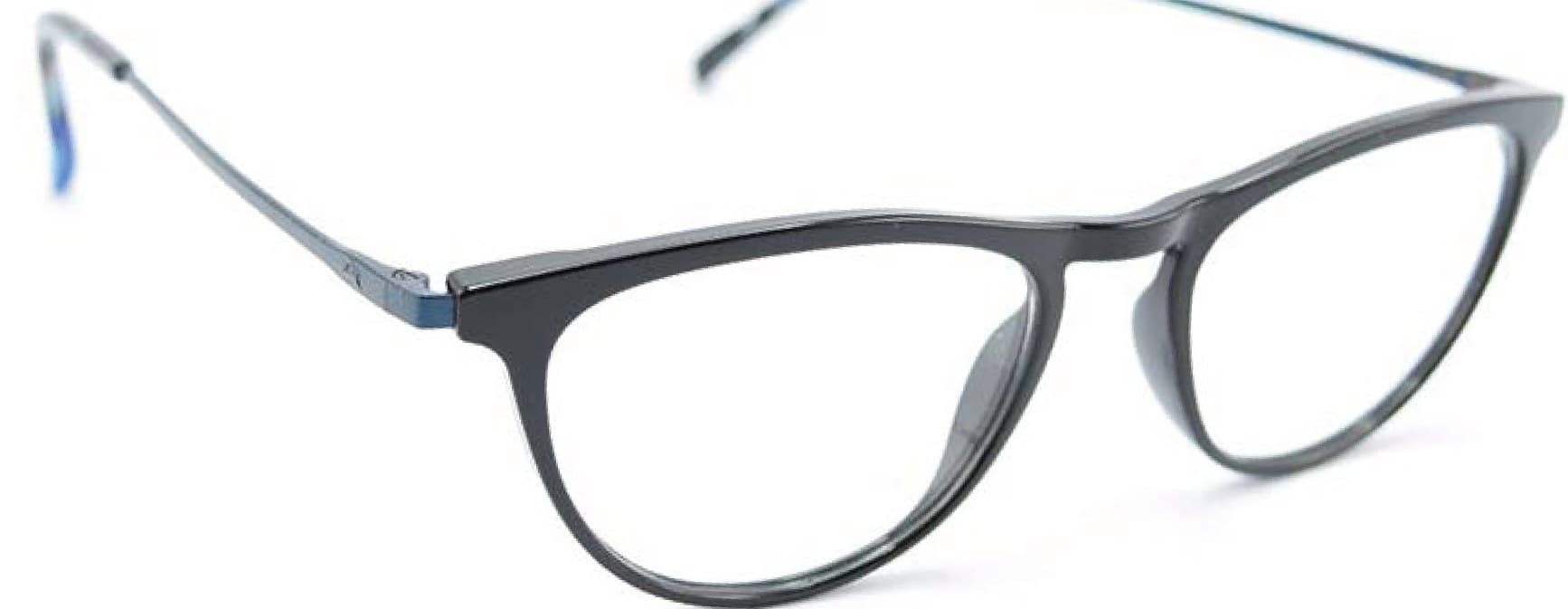 Armazón de receta Rusty Indie SBLK-252 OPTICAL, armazón de g-flex, patillas de metal con terminales de acetato hechas a mano