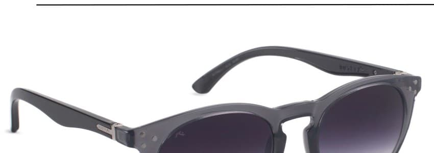 Anteojos de sol Rusty Blinded 670-SBLK/G.DARK GREY*, armazón de g-flex con bisagras flex customizadas