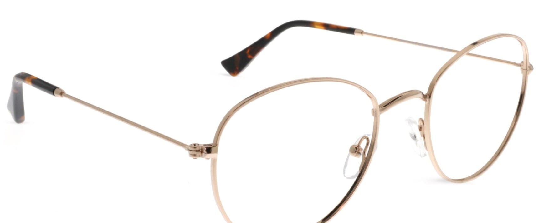 Armazón de receta Rusty Tayter LG OPTICAL, armazón de metal, patillas de metal con terminales de acetato hechas a mano